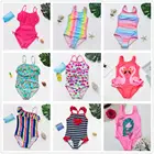 Купальник для девочек 2-16 лет, новый купальник для девочек 2020 года, Цельный Детский купальник, Подростковая детская пляжная одежда, купальник