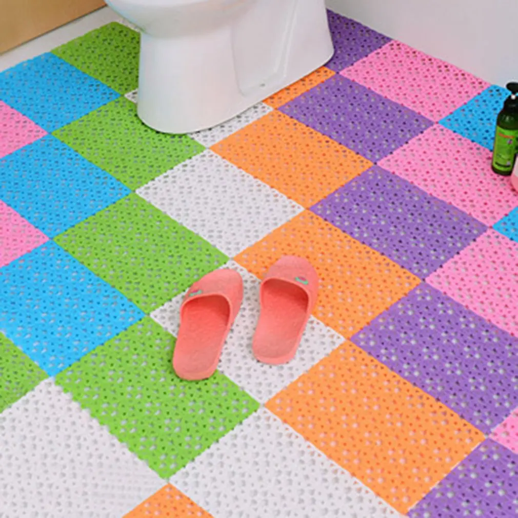 Многофункциональный коврик пазл карамельных цветов съемный для ванной