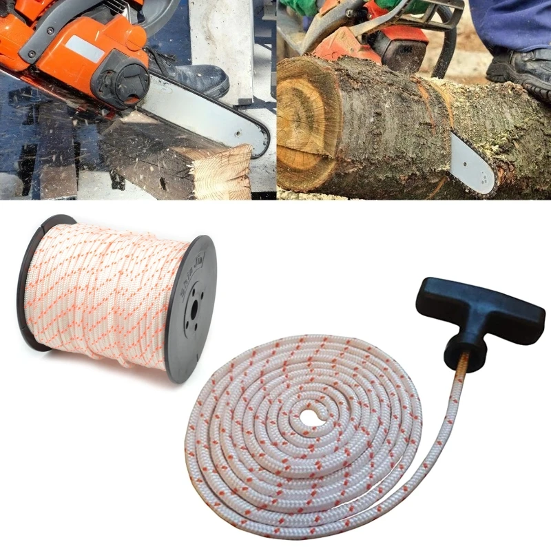 

50m 3mm Nylon Pull Starter Rope Recoil Engine Start Cord for Trimmer Lawn Mower