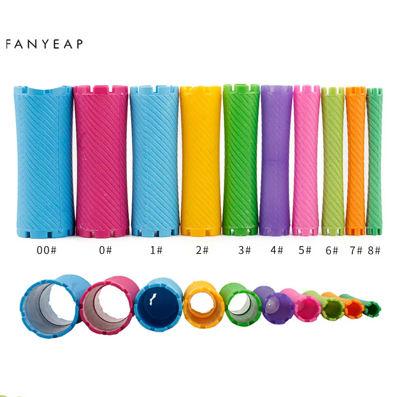 Холодная завивка бигуди пластиковые полые стержни Flexi парикмахерские