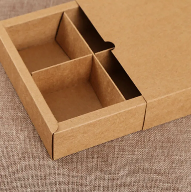 Пользовательский логотип коробка для ящиков из крафт бумаги матовый