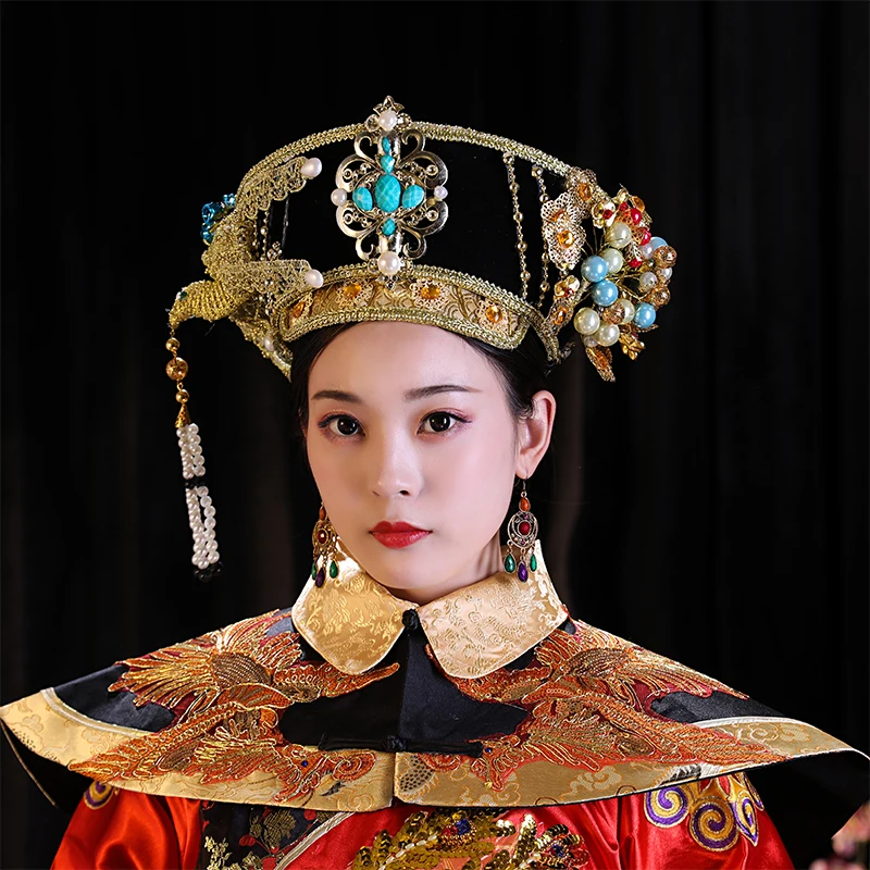 Традиционный китайский костюм для косплея династии Цин танцев императрица