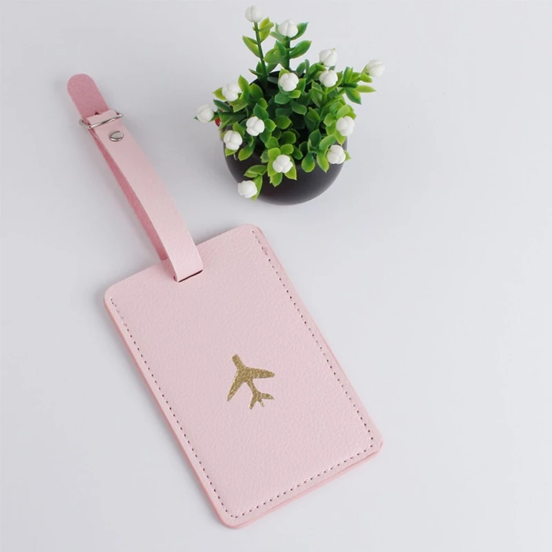 

Leather Luggage Case Tags Avoid Losing Luggage at the Airport Luggage Baggage Check-in Tags Wear-resisting Lightweight