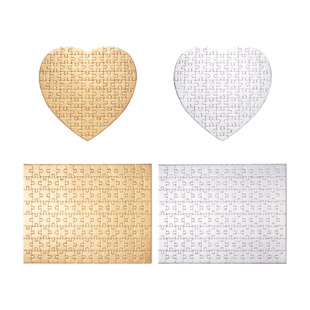 

4 Sets 4 Style Paper Heat Press Thermal Transfer Crafts Puzzle Mixed Shapes Mixed Color 1 set/style