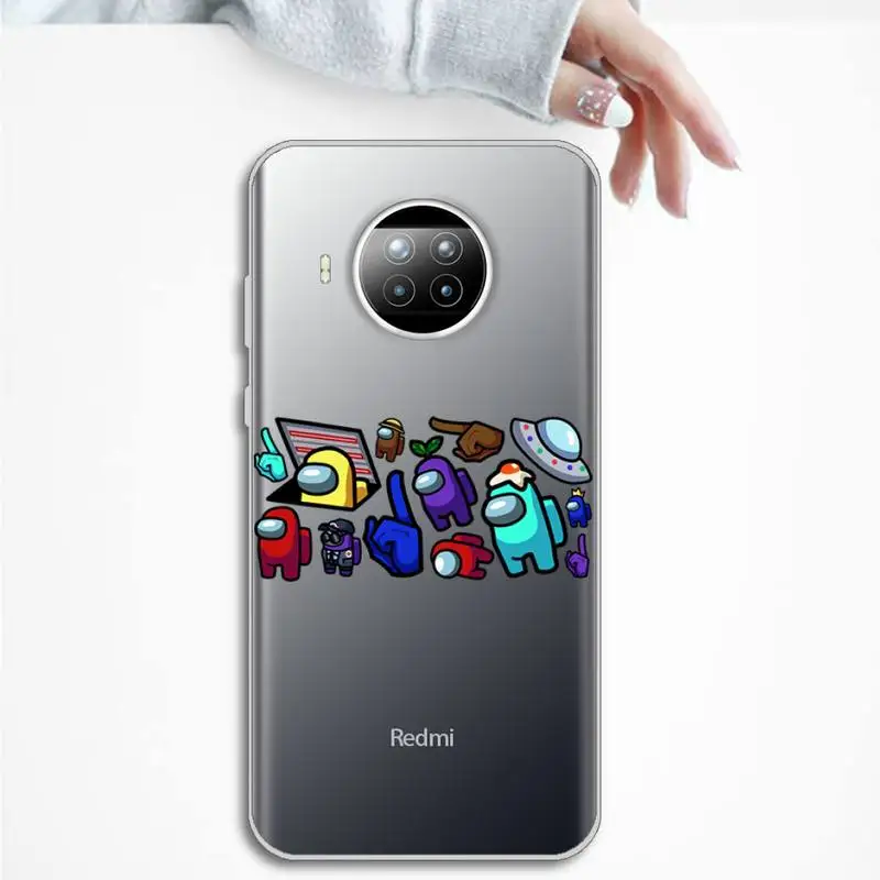 

Among Us Hot game Phone Case Transparent for Xiaomi mi Redmi note 10 t 8 9 pro lite 11 Samsung S 8 9 10 20 plus ultra