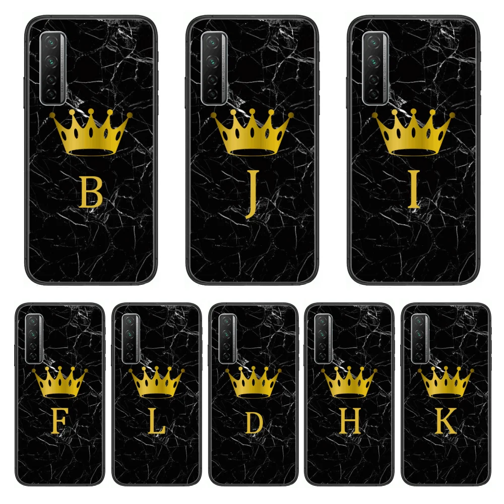 Чехол для телефона с индивидуальными буквами Huawei Nova p10 lite 7 6 5 4 3 Pro i p Smart ZBlack Etui 3D