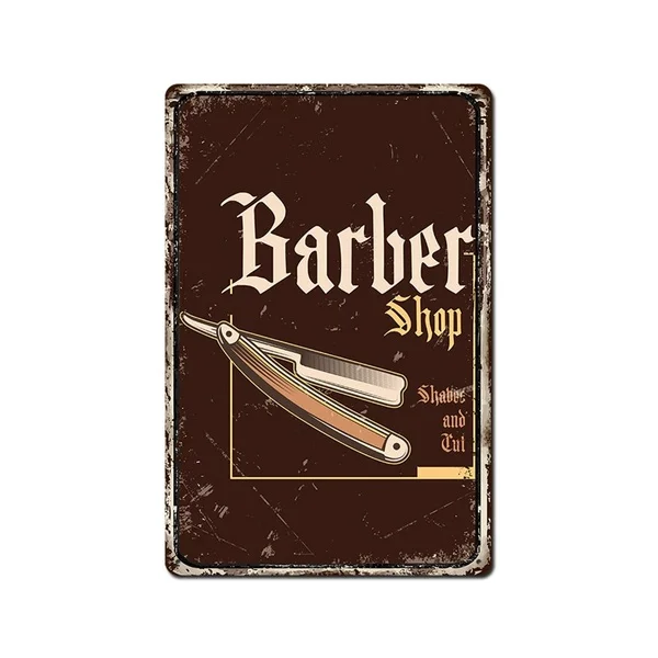 

Винтажный парикмахерский магазин, металлическая Оловянная вывеска 8x12 дюймов, Ретро Декор стен для дома, кухни, офиса