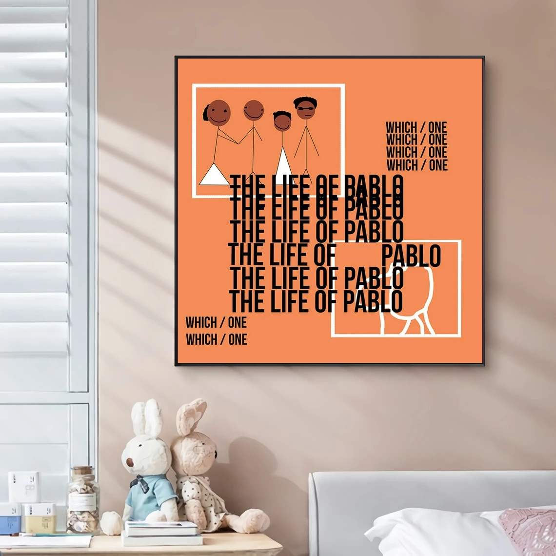 

Kanye West The Life Of Pablo Music Album Cover Canvas Poster Rapper Pop Music Celebrity Wall Painting Art Decoration