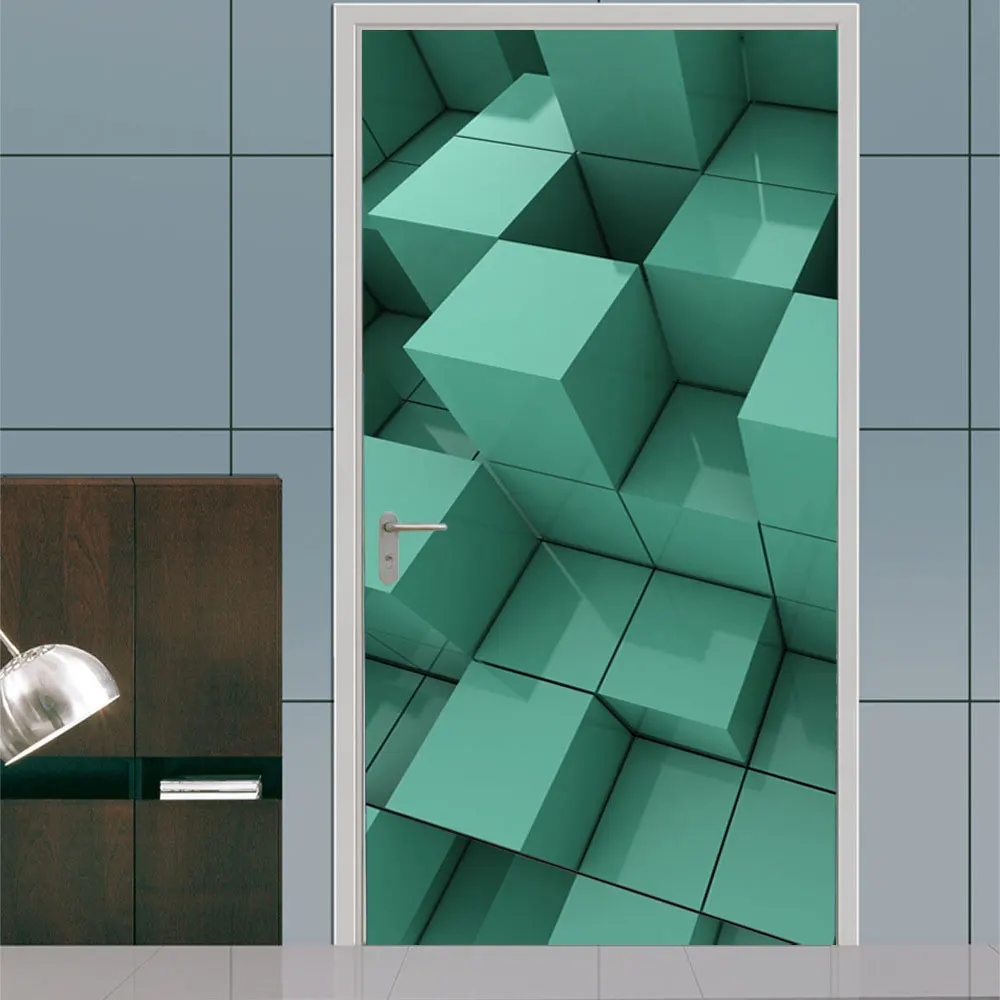 2 шт./компл. цветные креативные трехмерные двери для дома сделай сам 3D наклейки