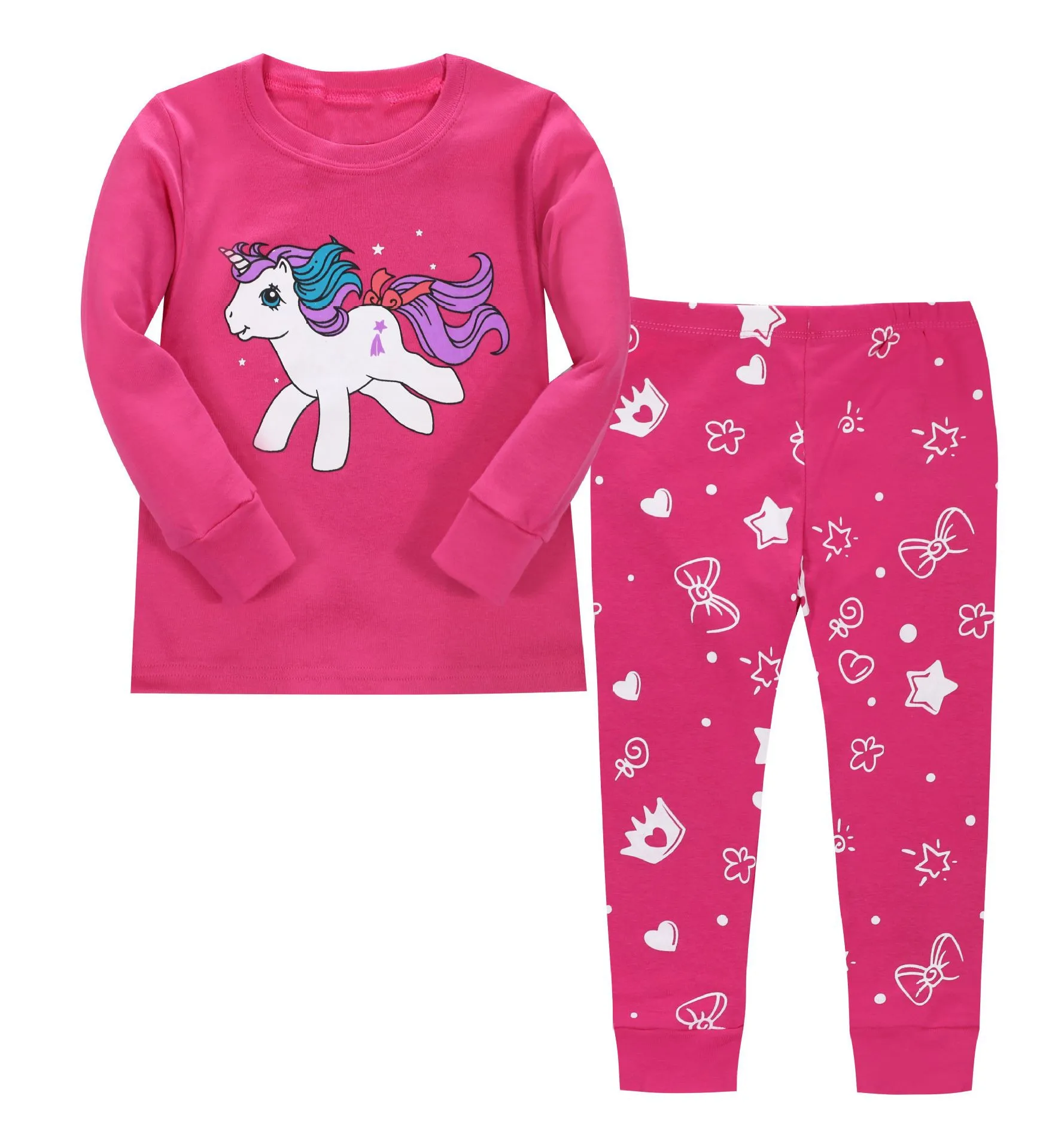 New Cartoon Baby Kids Girls cotton pajama sets Princess pajamas children homewear children's home clothes nightclothes | Детская