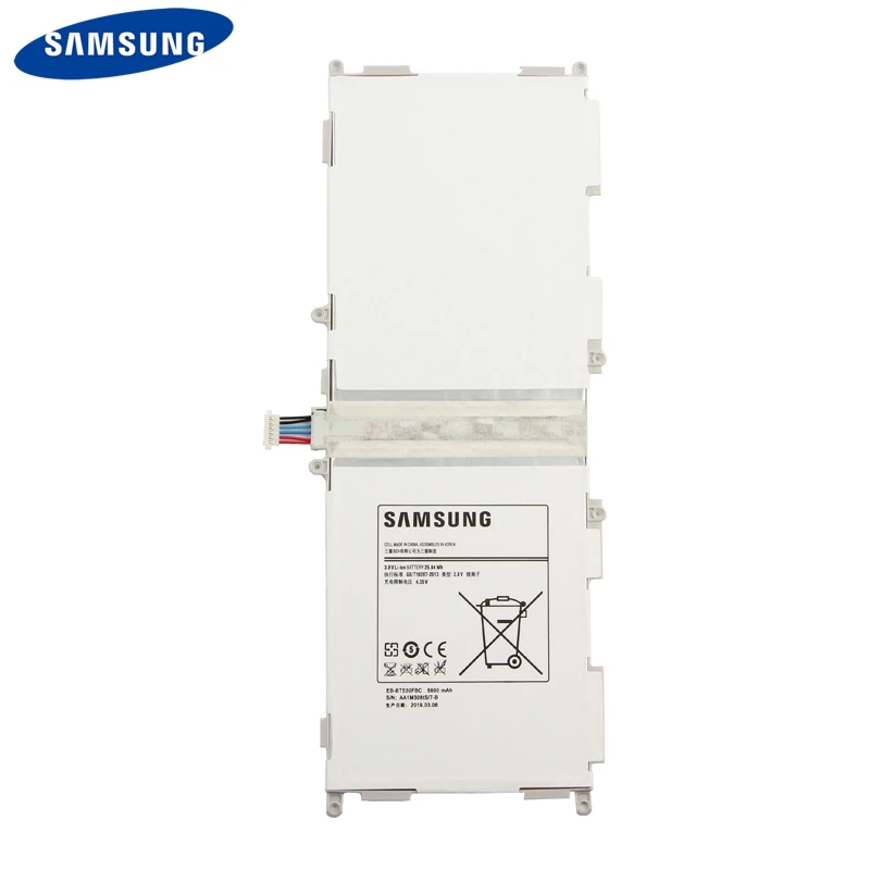 Оригинальный Samsung Tablet батарея EB-BT530FBU EB-BT530FBC для GALAXY Tab4 Tab 4 SM-T530 T531 T535 T537 T533 6800 мА-ч |