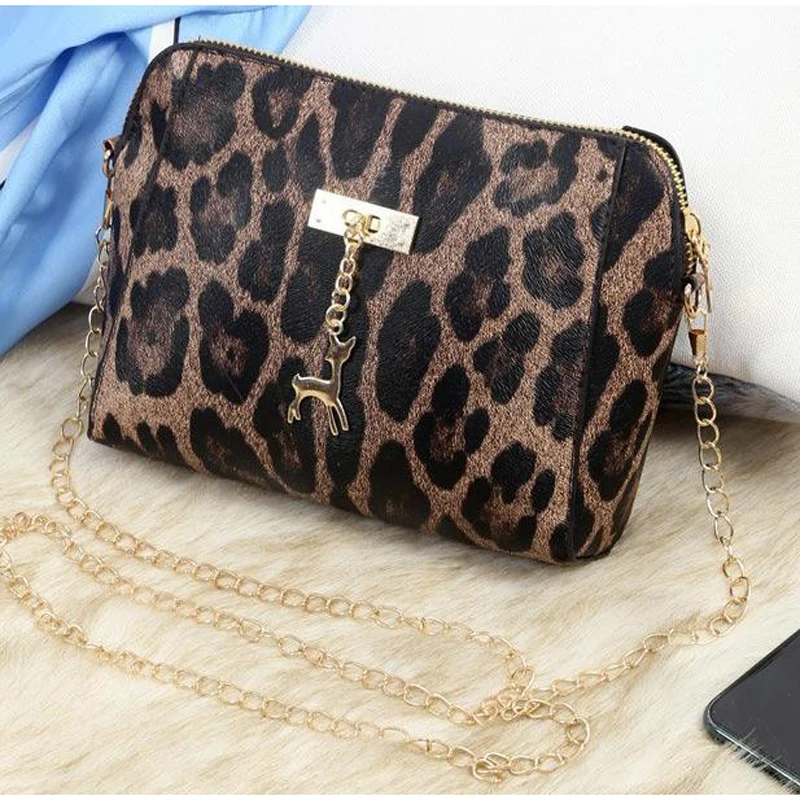 

Small Cross Body Bag Women Ladies Shoulder Bag Purse Leopard Print Women Messenger Bags Satchel /BY