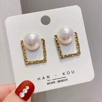 new fashion jewelry crystal rhinestone pearl stud earrings for women vintage earrings gifts for women lady girls wholesale