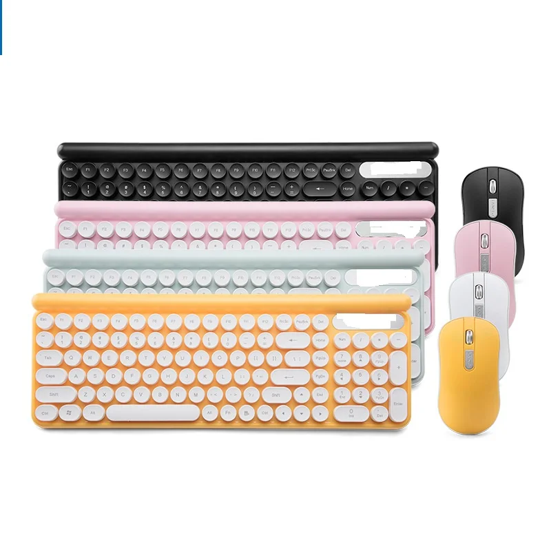 

Перезаряжаемая/аккумуляторная батарея 4000DPI для набора беспроводной клавиатуры и мыши LT400, набор для офиса, дома, ноутбука, клавиатуры и мыши в стиле панк