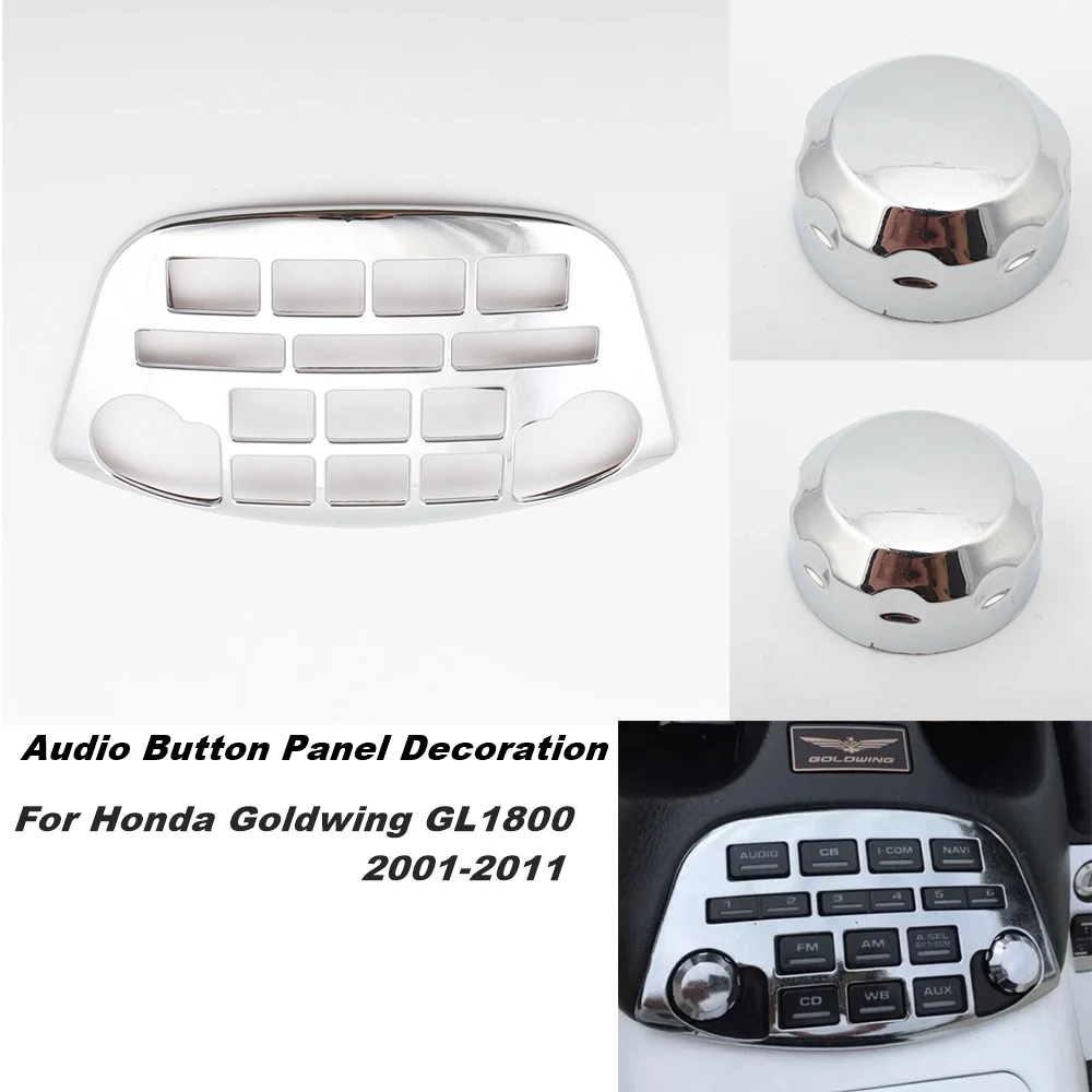 

Для Honda Goldwing GL1800 GL 1800 2001-2011 хромированная мотоциклетная магнитола аудио CD Кнопка панель контурная рамка украшение