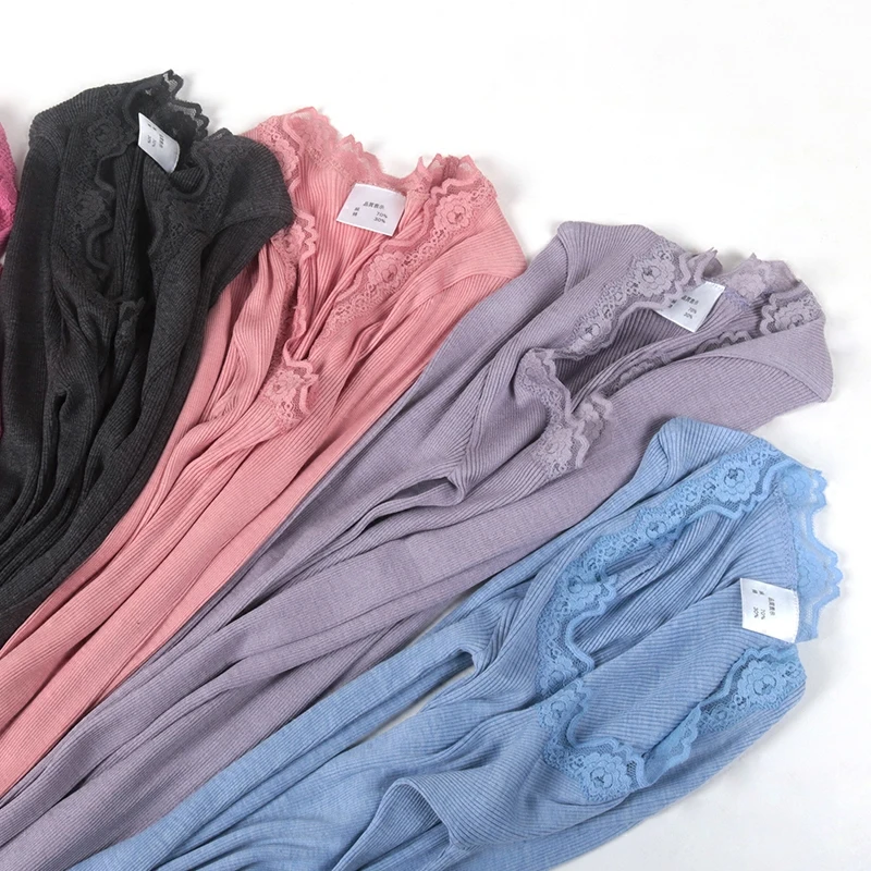 Женская эластичная Облегающая рубашка привлекательная Кружевная футболка из 70%