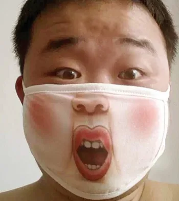 

Spoof Design Mouth Pattern Masks Adult Masque Livraison Rapide Dust Proof Novel Festive Party Cosplay Facemask Funny Party Mask