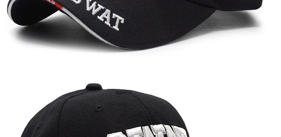 Новая мужская тактическая бейсбольная кепка SWAT вышивка письмо Snapback шляпа папы костяная мужская летняя спортивная армейская солнцезащитная Кепка Дальнобойщик черная Gorras