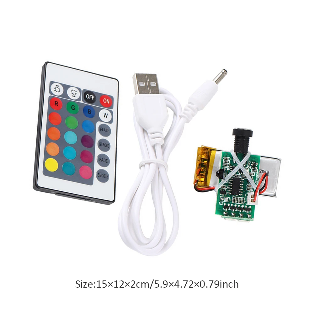 

3D Printer Light Board 16 Colors Remote Control LED Lamp Source With Battery USB Cable Led Light Source Light Circuit Board