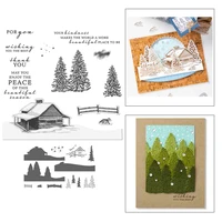 christmas house metal cutting dies and stamps diy scrapbooking decoration embossed paper card craft handmade knife mold