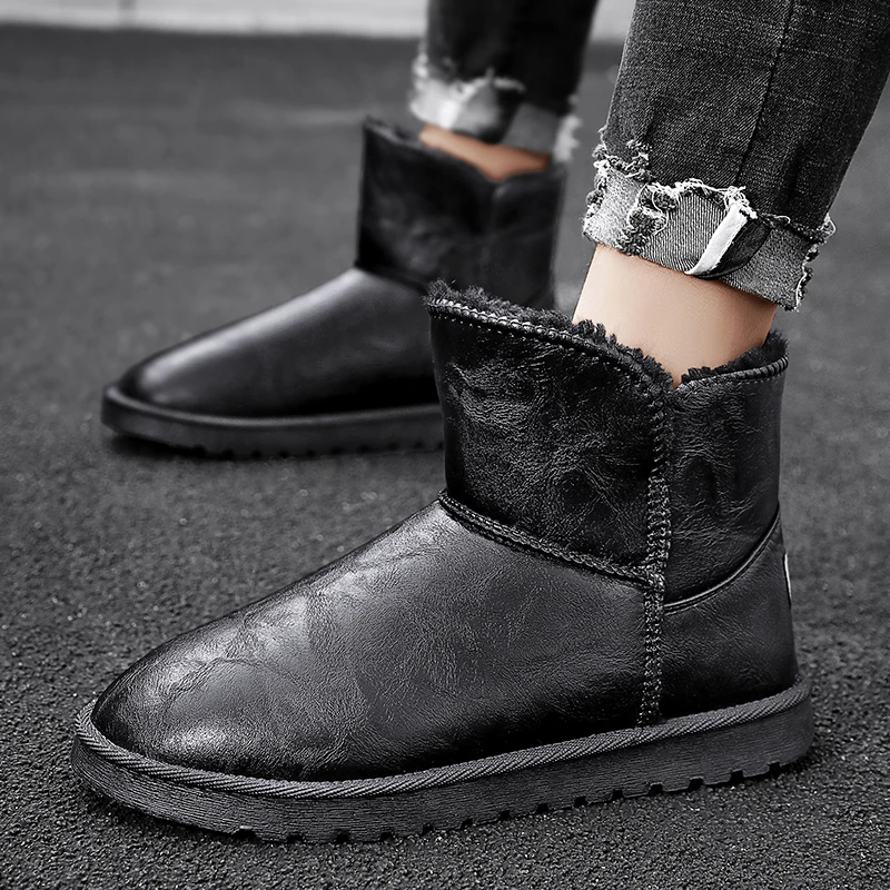 

Мужские ботинки для зимы, кожаные модные ботинки, Мужская обувь для мужчин, Зимние ботильоны челси, мужские зимние ботинки, повседневные мод...