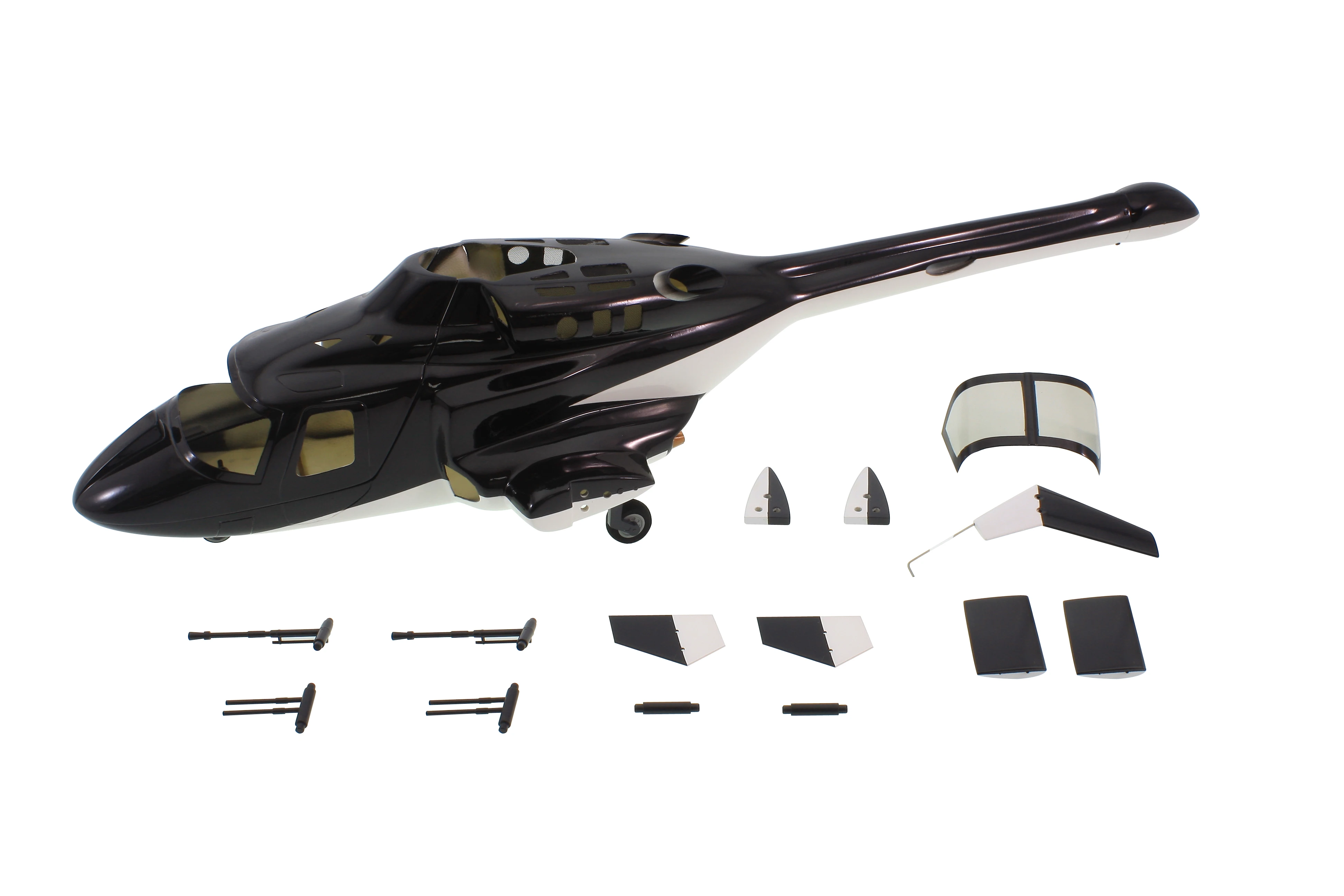 New version Bell 222 airwolf 450 корпус со шкалой W/убирается и металлический посадочный шасси