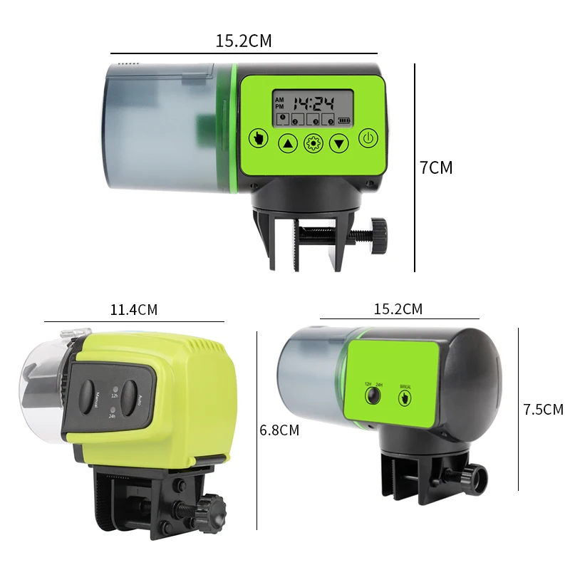 

Smart Automatic Fish Feeder Aquarium Feeder Fish Tank Auto Feeding Dispenser With LCD Indicates Timer Food Dispenser Accessories