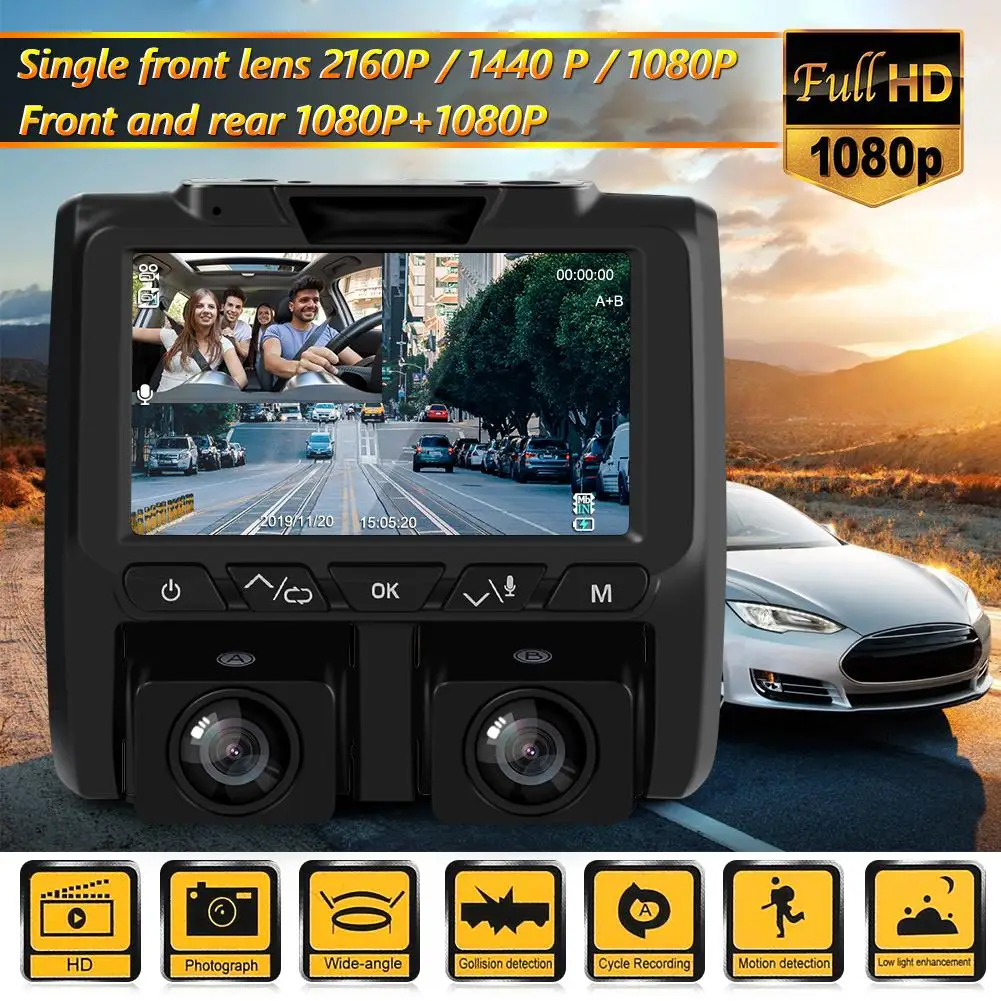 

Dash Camera Lightness and Portability No Space Occupy with A1 2160P Car DVR Dual Lens WDR G-Sensor Loop Recording Recorder