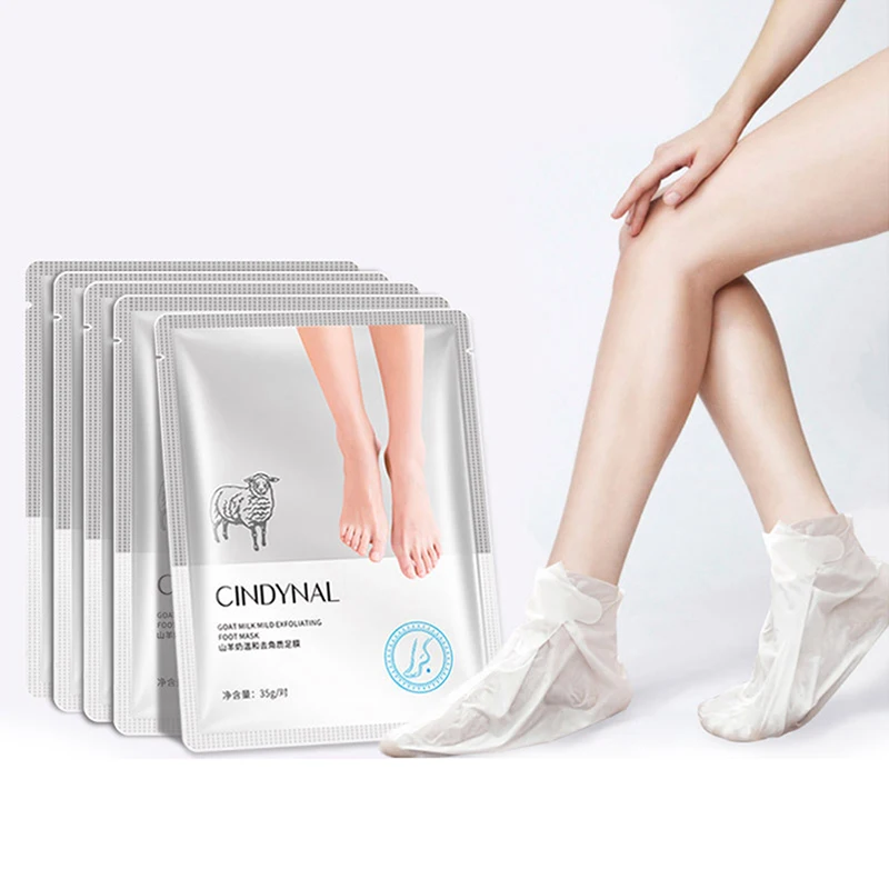 

Goat Milk Foot Mask Peeling for Legs Feet Mask Exfoliating Socks Scrub for Pedicure Anti Crack Heel Remove Skin Foot Patch