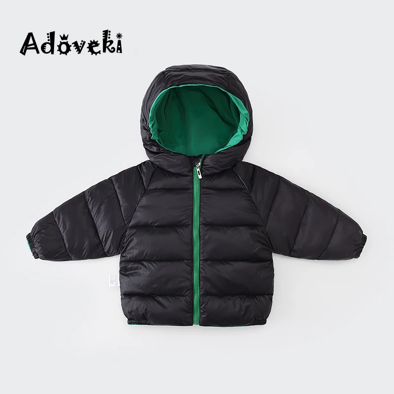 Adoveki/ Новое мягкое пуховое зимнее пальто для мальчиков, двойная одежда, детская зимняя куртка, высококачественная одежда для малышей, теплое пуховое пальто