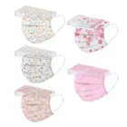 50 шт. маски для лица для взрослых женщин мужчин цветная Цветочная печатная одноразовая маска для рта 3-слойная маска для лица с ушными петлями маска для Хэллоуина