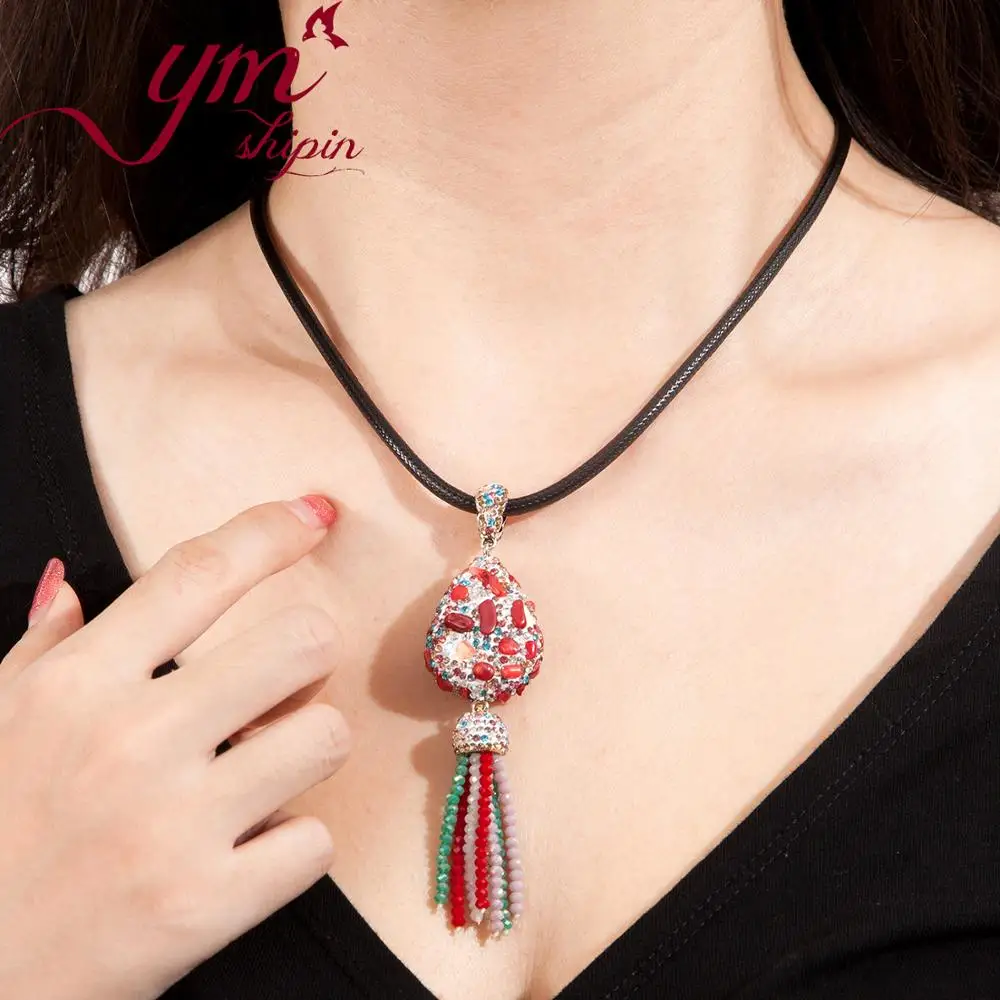 Подвеска YMSHIPIN ожерелья для женщин ювелирные изделия ручной работы в форме капли