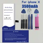 DaDaXiong 100% новый аккумулятор в 2021 году для iPhone X, высокая емкость 3500 мАч, 0 циклов, набор инструментов