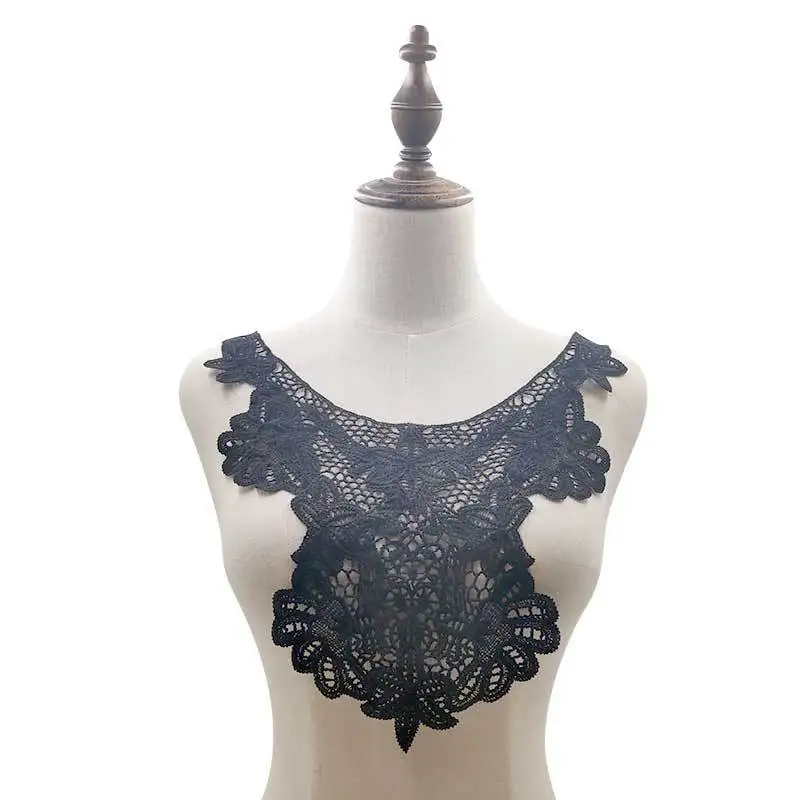 Вышивка с круглой горловиной для творчества искусственные Съемная воротники