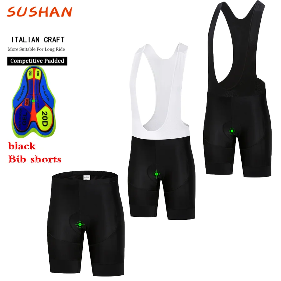 

New 20D Padded Cycling Shorts Man /Women Pro Shockproof MTB Bicycle Shorts Summer Road Bike Shorts Black Cycling Tights