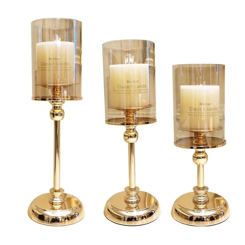 

Nordic Outdoor Table Candle Holder Glass Advent Stand Crystal Candlestick Glamour Holder Swieczniki Candlestick Luxury BA60ZT