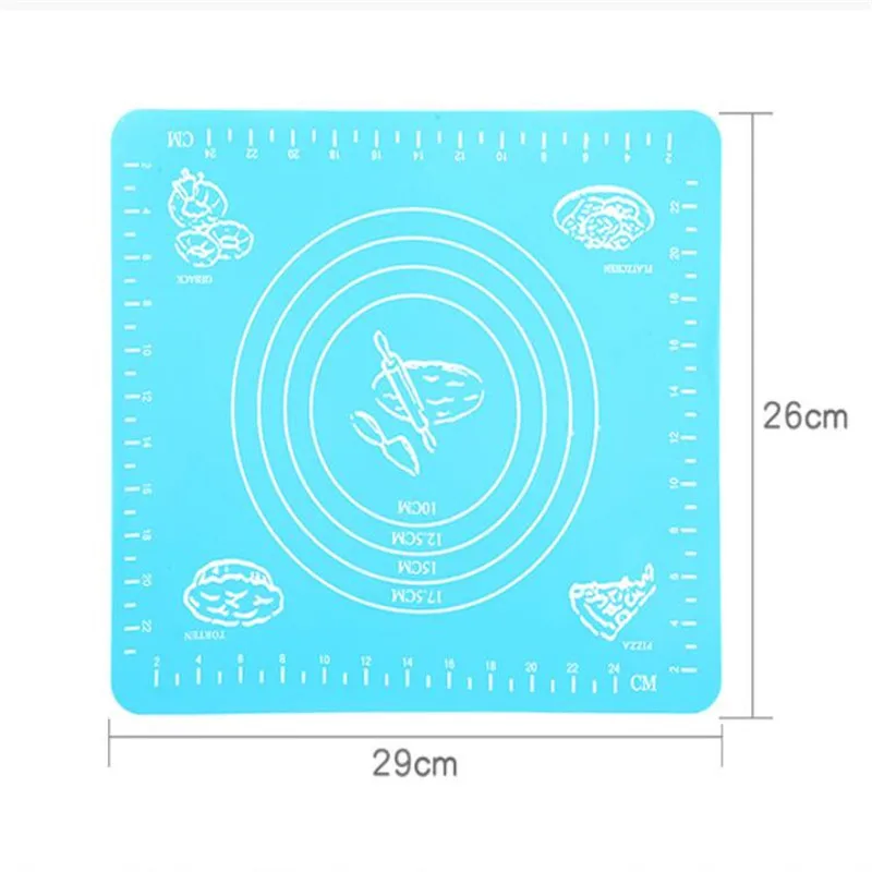 

26X29cm Kneading Dough Mat Silicone Baking Mat Pizza Dough Maker Pastry Kitchen Gadgets Bakeware Table Mat Pad Baking Sheet
