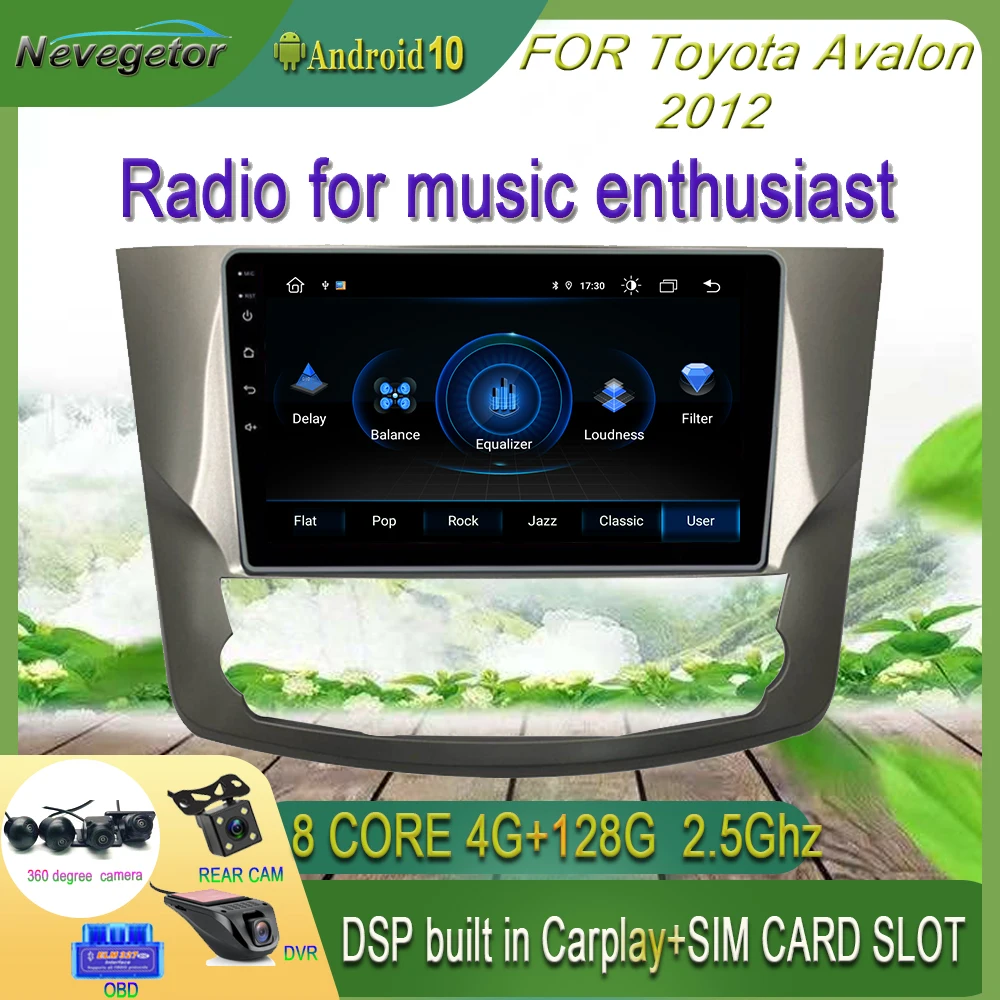 

Автомагнитола на Android 10,0 для Toyota AVALON 2012, мультимедийный видеопроигрыватель с GPS, радио, головное устройство IPS DSP CARPLAY 4G LTE