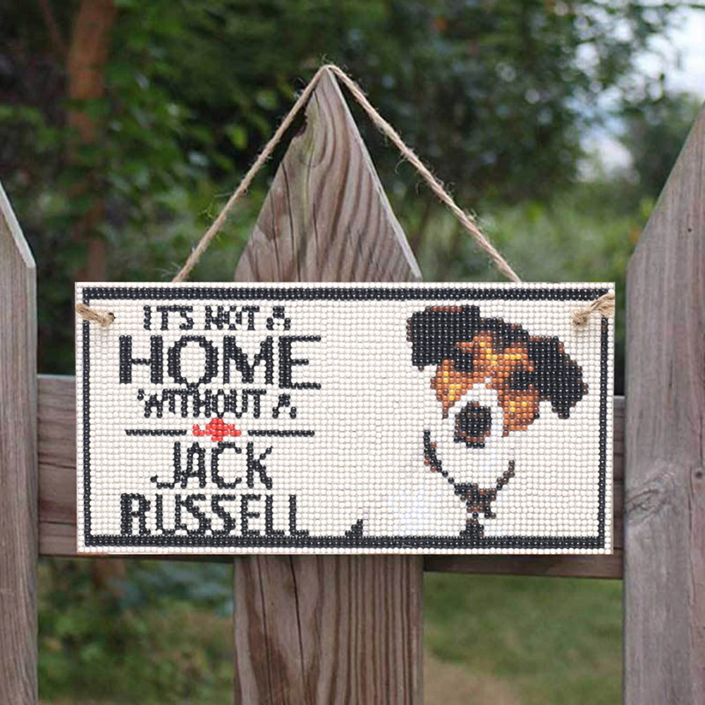 diy diamond painting wooden hanging signs animal text rhinestone house number flower diamond art doorplate for door decoration free global shipping