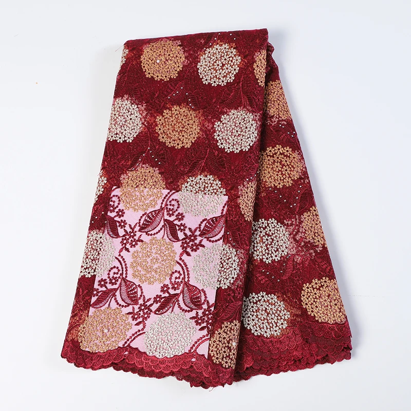 Горячая Распродажа африканская кружевная ткань высокого качества с вышивкой