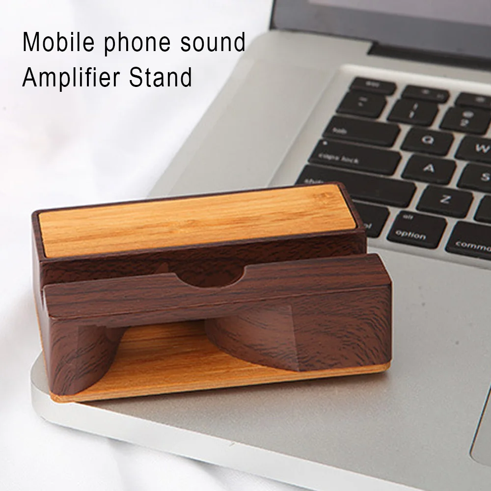 

Mobile Phone Sound Amplifier Stand Wooden Cell Phone Stand with Sound Amplifier Phone Holder Desk Support