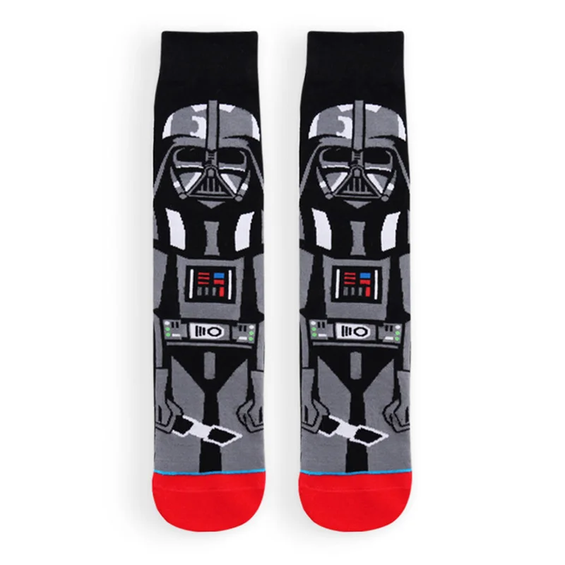 Funny Stockings Cartoon Cotton Print Socks Adult Men Women Jedi Order Master Yoda Cosplay Tide Long Star War 1 Pair | Мужская одежда