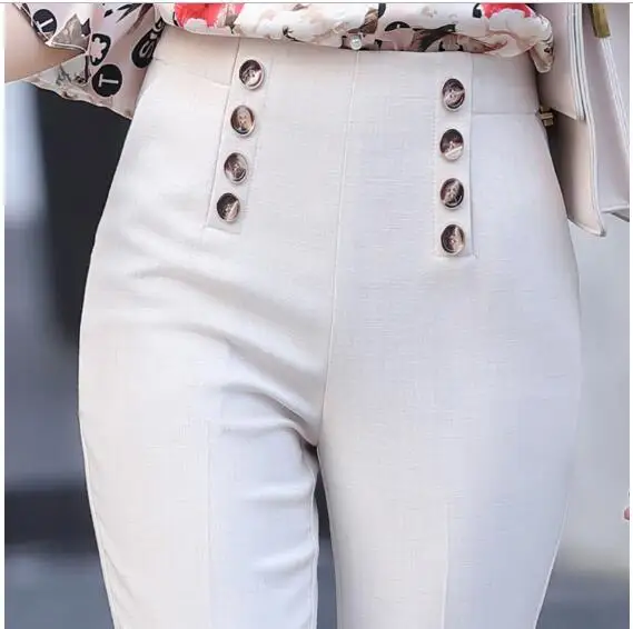 

2020 Spring new fashion Wide Leg Pants casual loose straight pants office ladies foraml black white Ankle-Length Pants
