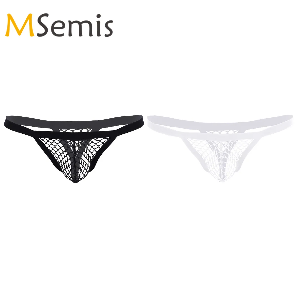 Мужское нижнее белье прозрачные ажурные трусы с низкой посадкой Т образной