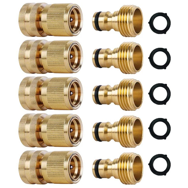 

5 шт., быстроразъемные фитинги для садового шланга, 3/4 дюйма