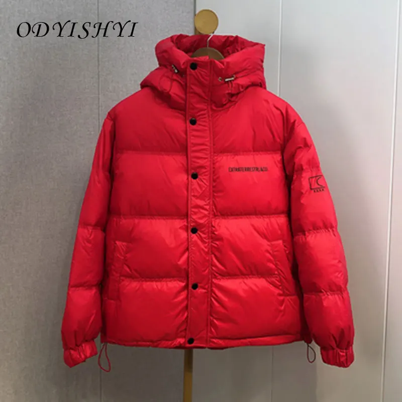 

Winter Down Coat Women's Parka 2021 New Thick Loose Hooded Feather Jacket Ladies Casual Warm Outwear Female Short Coats QQ27