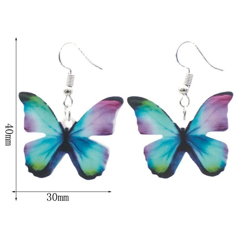 

Butterfly Drop Earrings for Women 2021 Trendy Acrylic Dangle Earrings Fashion Personality Earring Wedding Jewelry Wholesale
