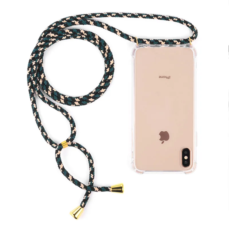 

23 colors Strap Cord Chain Phone Tape Necklace Lanyard Mobile Phone Case for Carry Cover Case to Hang For iPhone7 XS Max XR X 11