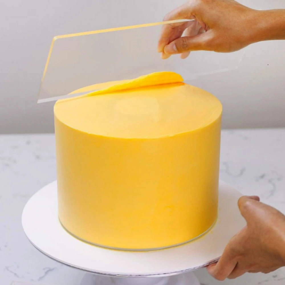 

6PCS Acrylic Cake Scraper Transparent Decorating Contour Comb Cake Edge Smoother Tool Pastry Cutter Kitchen Baking Tools