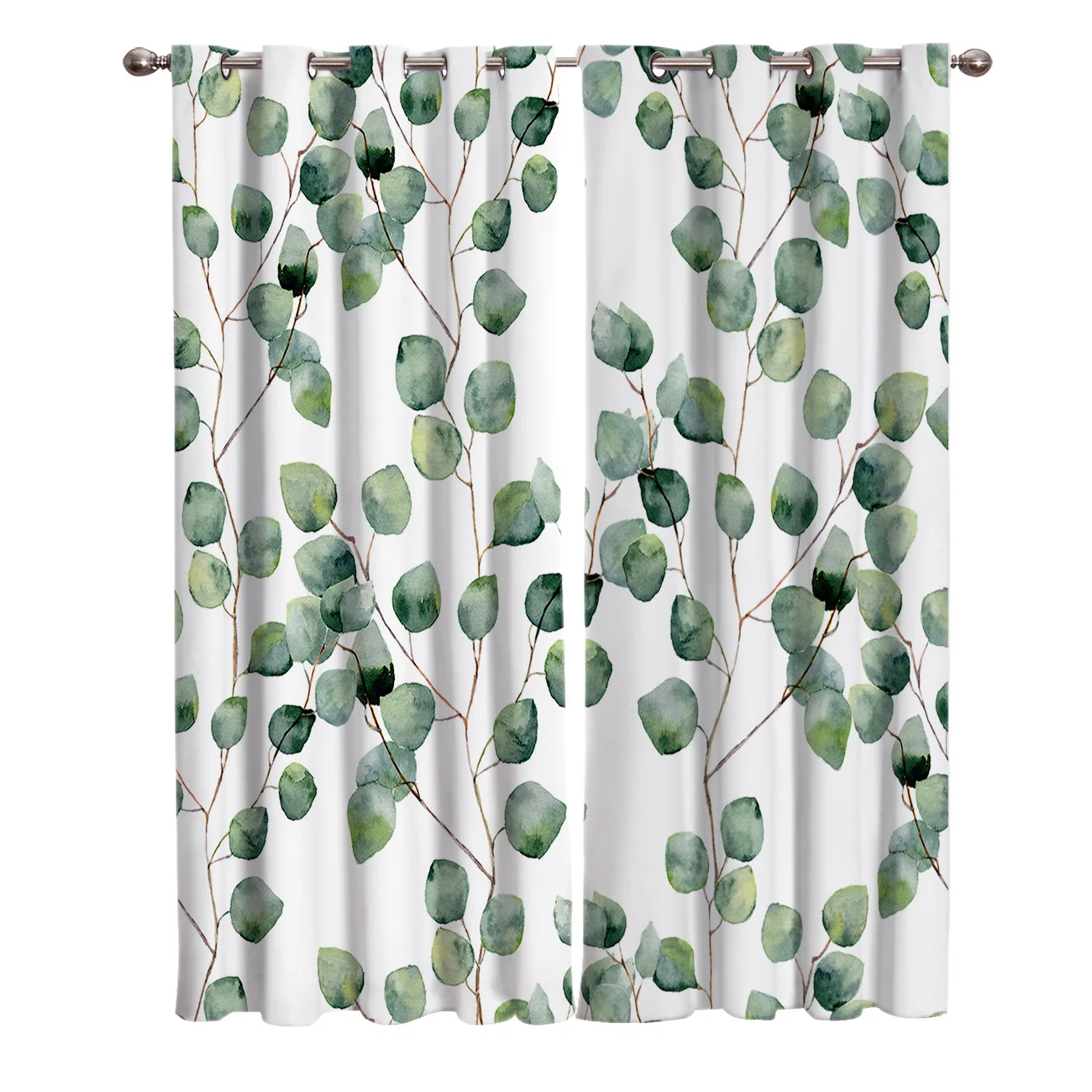 Акварельные зеленые занавески для комнаты большие оконные ванной спальни кухни